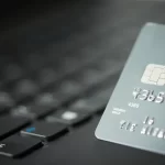 atm card on top of keyboard